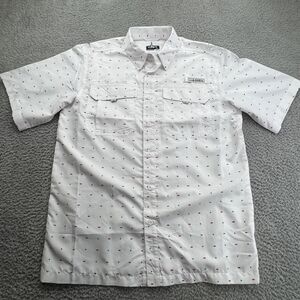 Habitat Men's White and Red Shirt